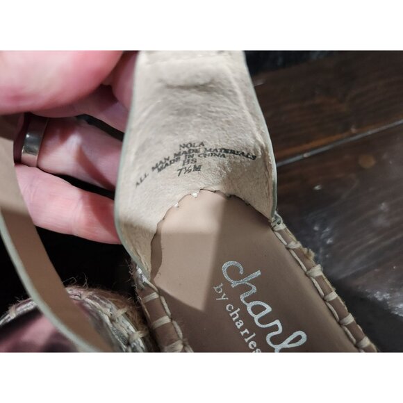 NWOB CHARLES by Charles David Nola Espadrille Wedge Sancdals/Sz. 7.5M - Picture 9 of 10